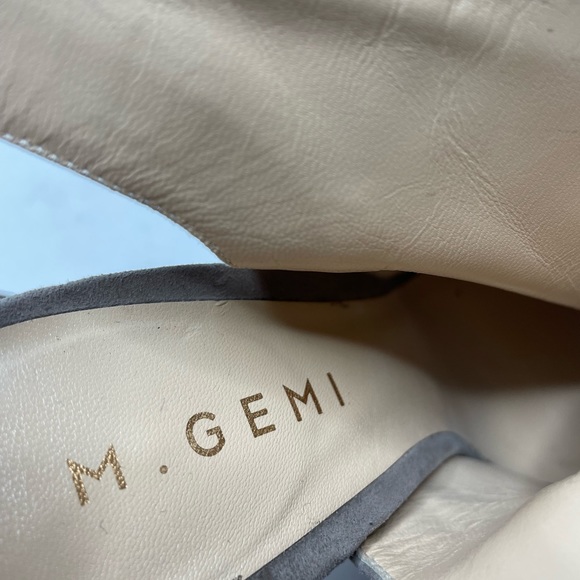 M. Gemi | Taupe Suede Lace Up Peep Toe Pumps 38 - Picture 2 of 7